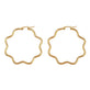 Flower Hoop Earrings 44mm (2mm Gauge), 201 stainless steel golden