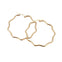Flower Hoop Earrings 44mm (2mm Gauge), 201 stainless steel golden, additional photo