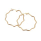 Flower Hoop Earrings 44mm (2mm Gauge), 201 stainless steel golden, additional photo