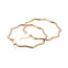 Flower Hoop Earrings 44mm (2mm Gauge), 201 stainless steel golden, additional photo