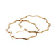 Flower Hoop Earrings 44mm (2mm Gauge), 201 stainless steel golden, additional photo
