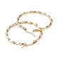 Twisted Hoop Earrings 35mm (2.5mm Gauge), 201 stainless steel golden, additional photo