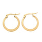 Flattened Hoop Earrings 21mm, 304 stainless steel golden