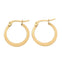 Flattened Hoop Earrings 16mm, 304 stainless steel golden