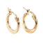 Flattened Hoop Earrings 16mm, 304 stainless steel golden, additional photo