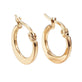 Flattened Hoop Earrings 16mm, 304 stainless steel golden, additional photo