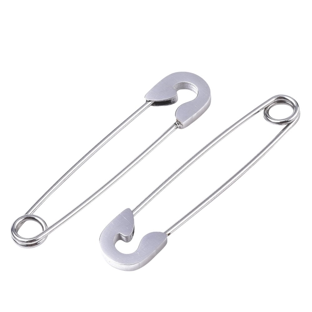 Safety Pin Earring 39mm, 201 stainless steel
