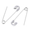 Safety Pin Earring 39mm, 201 stainless steel, additional photo