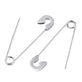 Safety Pin Earring 39mm, 201 stainless steel, additional photo