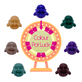 Buddha Head Bead Acrylic 19mm, multi