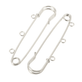3 Inch (75mm) Kilt Pins with Loops, silver-plated