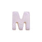 10x8mm 'M' Letter/Alphabet Bead Freshwater Shell Bead, white
