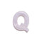 10x8mm 'Q' Letter/Alphabet Bead Freshwater Shell Bead, white