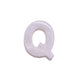 10x8mm 'Q' Letter/Alphabet Bead Freshwater Shell Bead, white