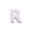 10x8mm 'R' Letter/Alphabet Bead Freshwater Shell Bead, white