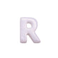 10x8mm 'R' Letter/Alphabet Bead Freshwater Shell Bead, white