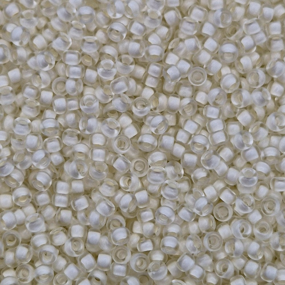 Miyuki Seed Beads 11/0, semi matte white lined crystal