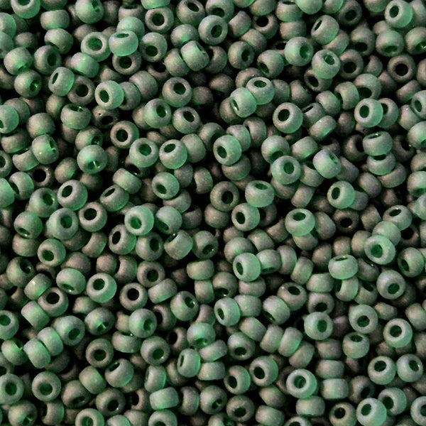 Miyuki Seed Beads 11/0, matte transparent emerald