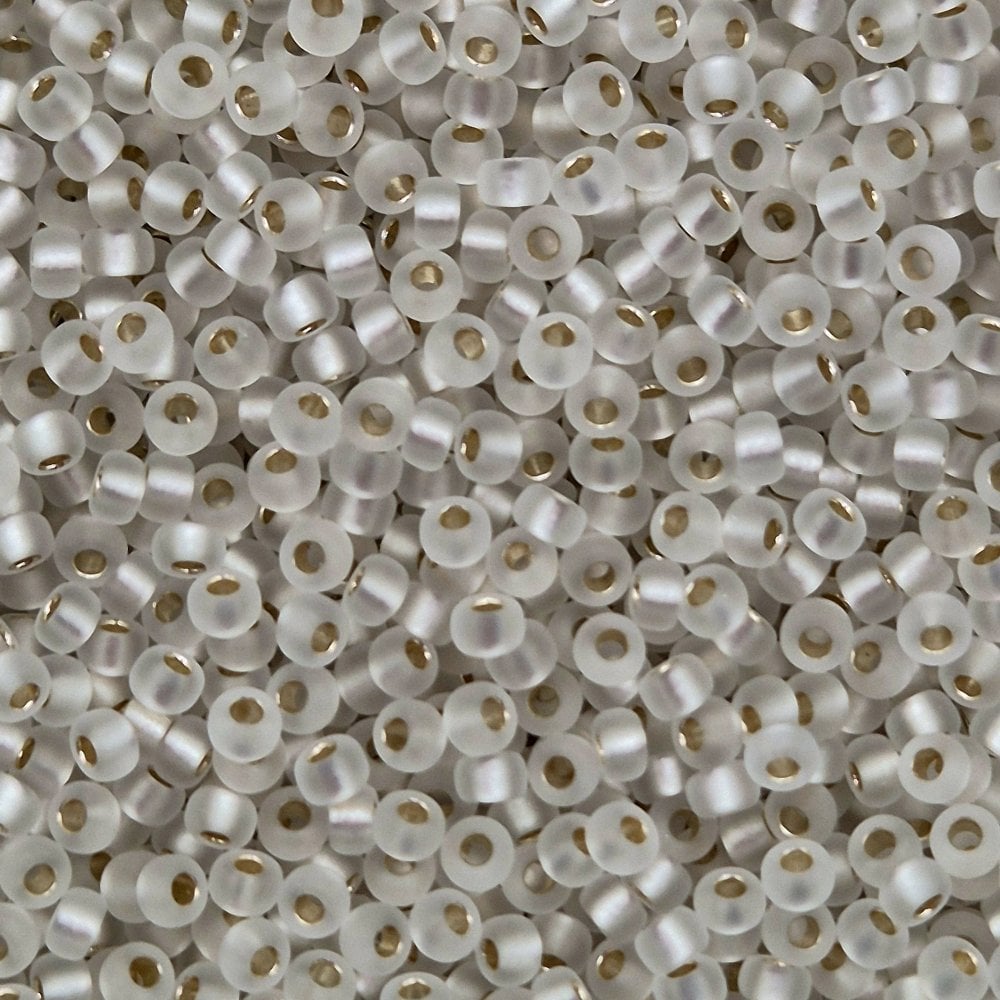 Miyuki Seed Beads 11/0, matte silver lined crystal
