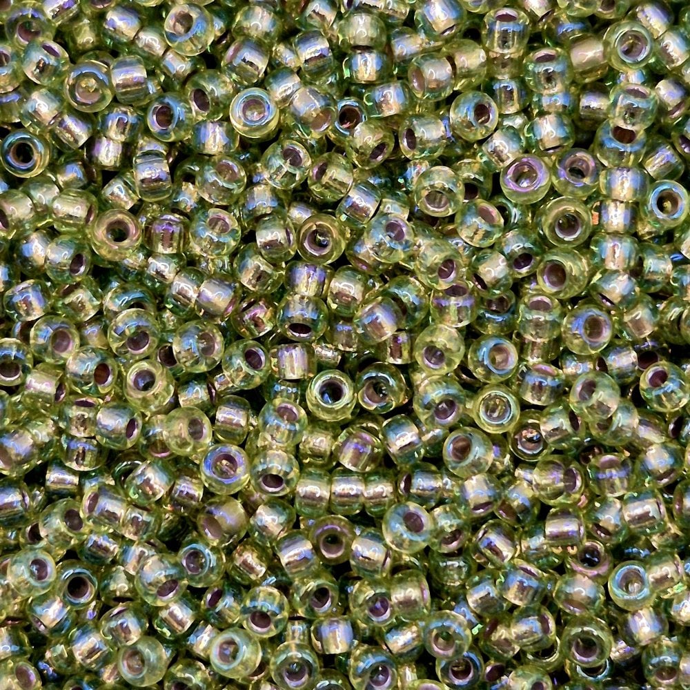 Miyuki Seed Beads 11/0, silver lined chartreuse AB