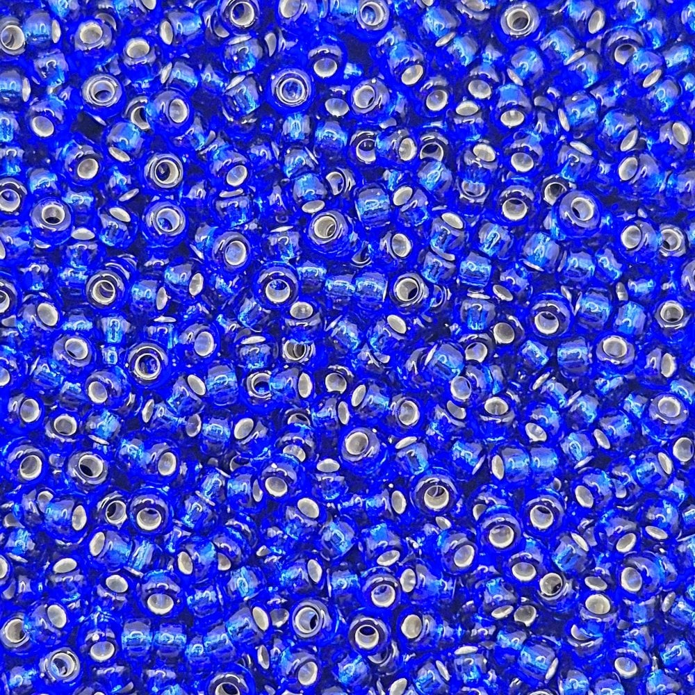 Miyuki Seed Beads 11/0, silver lined cobalt