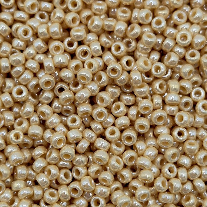 Miyuki Seed Beads 11/0, crystal ivory gold lustre