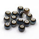 Handmade Porcelain Round Beads 6mm, coconut brown
