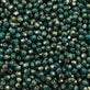 4mm Czech Faceted Round Glass Bead, picasso persian turquoise/bronze