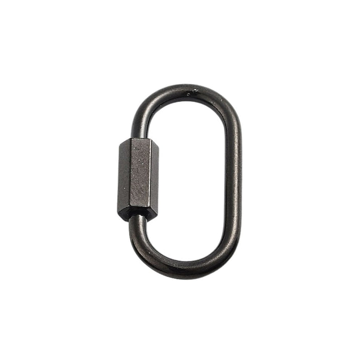 304 Stainless Steel Carabiner Lock Clasp 21x11mm, pvd-black-plated