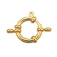 304 Stainless Steel Bolt Ring Clasp 18mm, gold-plated