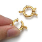 304 Stainless Steel Bolt Ring Clasp 18mm, gold-plated, additional photo