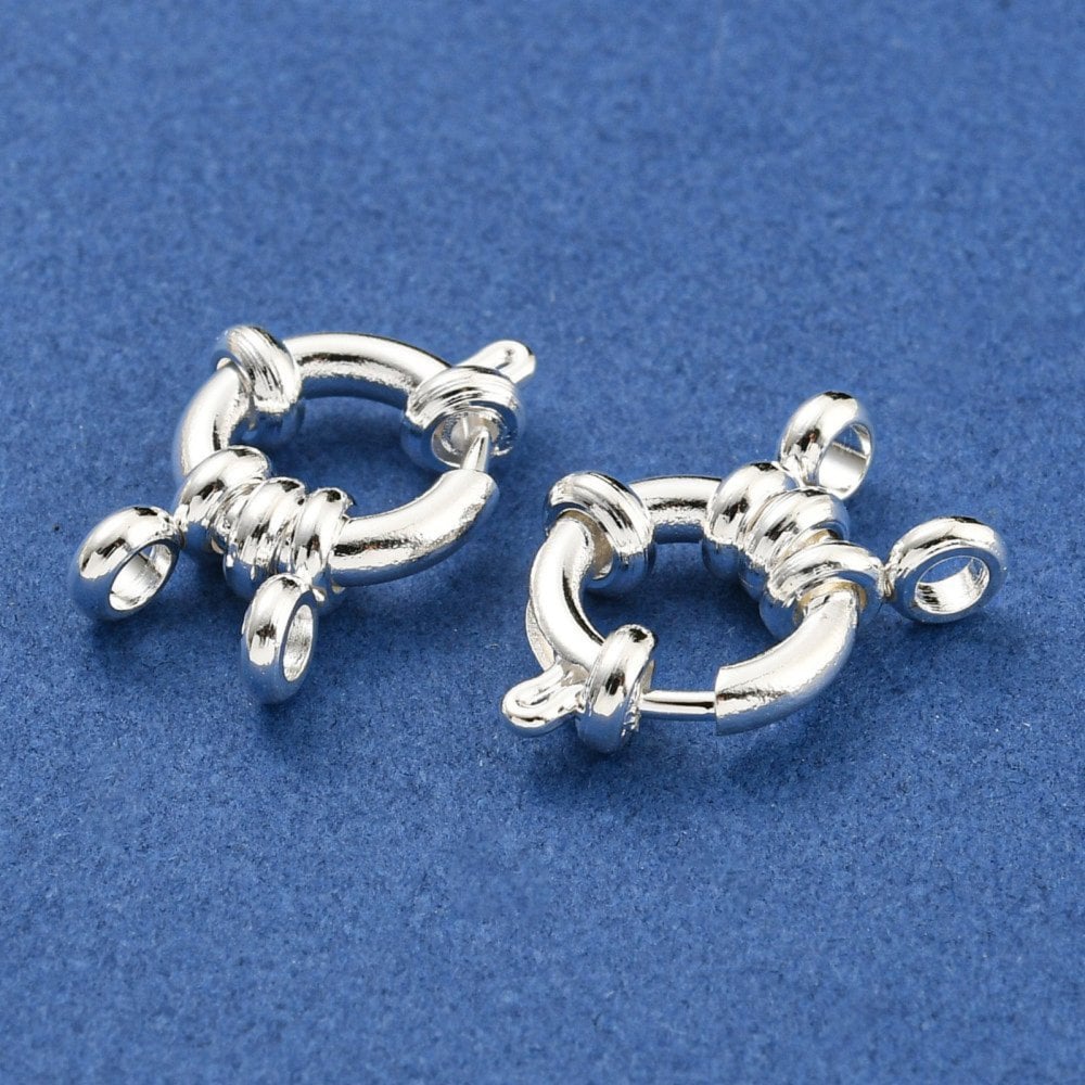 304 Stainless Steel Bolt Ring Clasp 18mm, silver-plated, additional photo