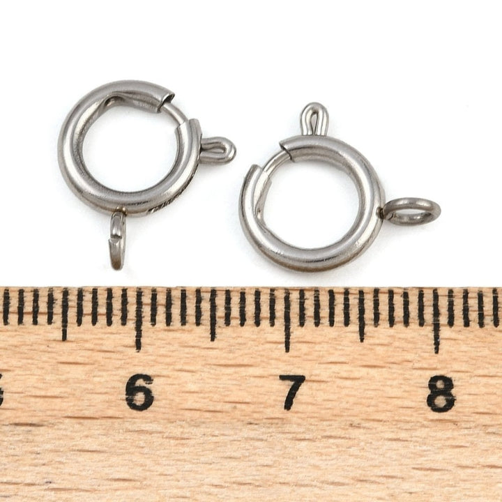 304 Stainless Steel Bolt Ring Clasp 10mm, original colour, additional photo