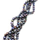 7-8mm Centre-Drilled Nuggets Freshwater Pearls, petrol, 35cm
