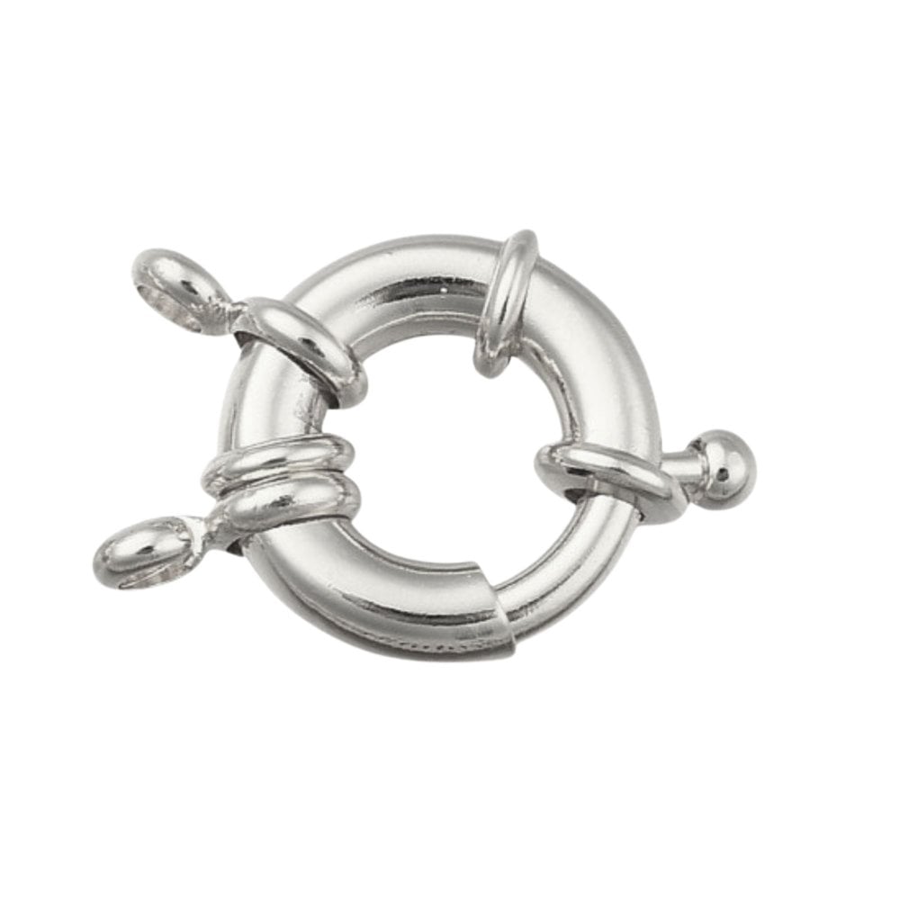 Bolt Ring Clasp 12mm, dark-silver-plated