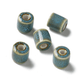 Handmade Porcelain Column Beads 10mm, turquoise