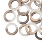 28x3mm Resin & Walnut Ring Pendant, walnut/clear