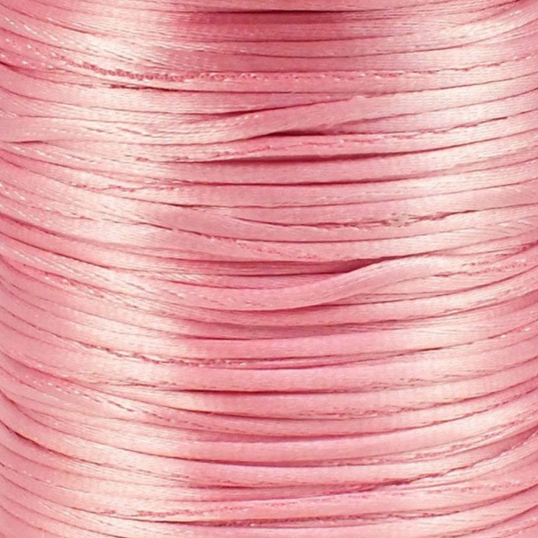 1.5mm Rattail Satin Cord, baby pink