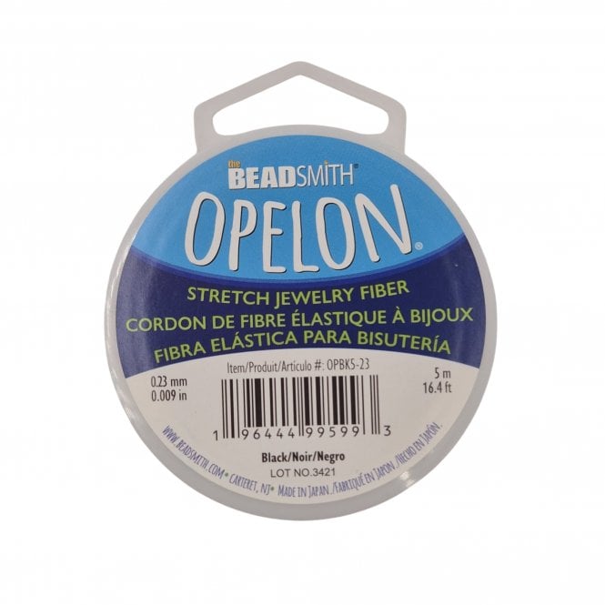 0.23mm Opelon Stretch Jewelry Fiber - Black - 5 metres