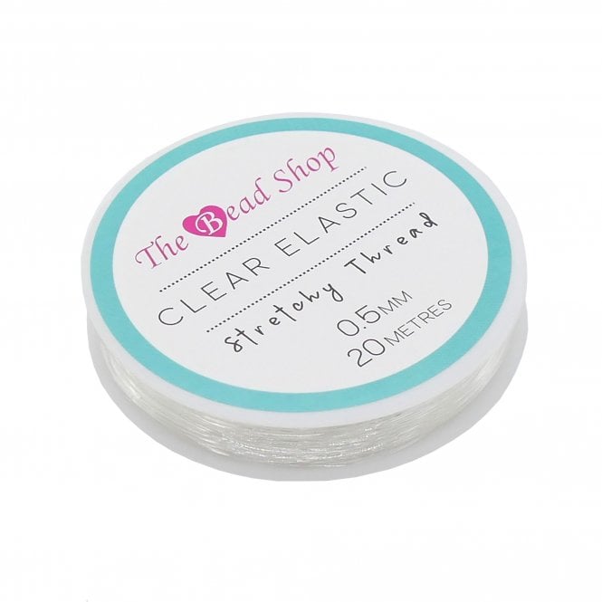 0.5mm Stretch Elastic Cord - Clear - 20m Roll