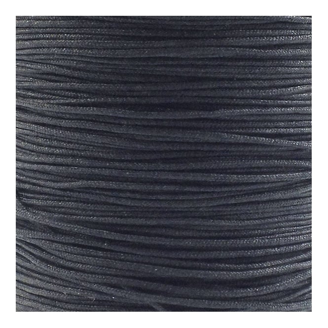 0.8mm Shamballa/Chinese Knotting Nylon Cord - Black - 10m