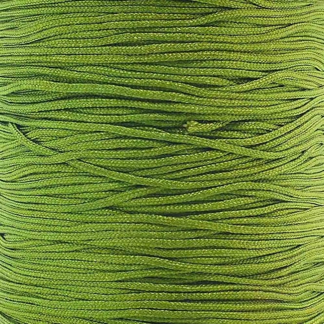 0.8mm Shamballa/Chinese Knotting Nylon Cord - Olive Green - 10m