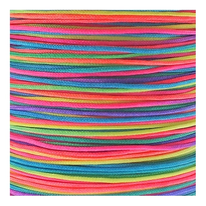 0.8mm Shamballa/Chinese Knotting Nylon Cord - Rainbow - 10m