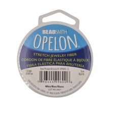 1.2mm Opelon Stretch Jewelry Fiber - White - 5 metres