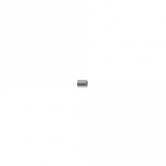 1.3mm Tube Crimps - Silver Plated - 200pcs