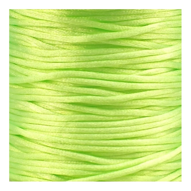 1.5mm Rattail Satin Cord - Bright Lime - 5m