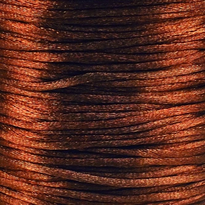 1.5mm Rattail Satin Cord - Dark Brown - 5m