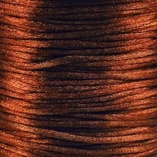 1.5mm Rattail Satin Cord - Dark Brown - 5m