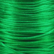 1.5mm Rattail Satin Cord - Kelly Green - 5m