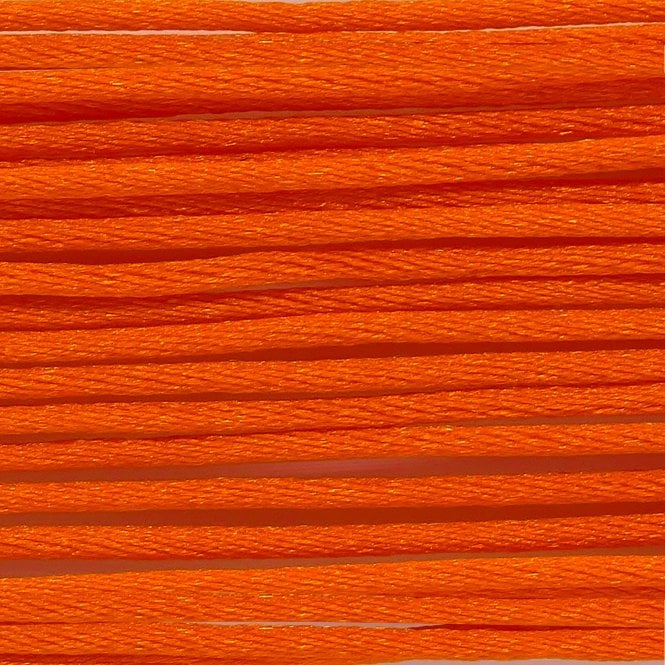 1.5mm Rattail Satin Cord - Orange - 5m